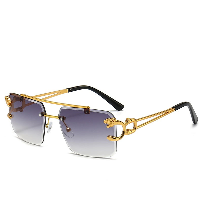 Gafas de Sol sin Montura de Inspiración Retro para Hombres | Ideal para Uso Diario