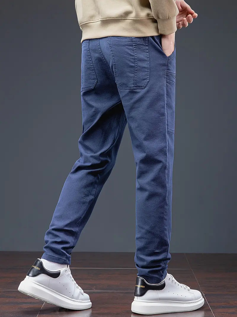 Pantalón De Jogging Con Cintura De Cordón Y Corte Ligeramente Ajustado Para Hombre | Ideal Para Uso Diario