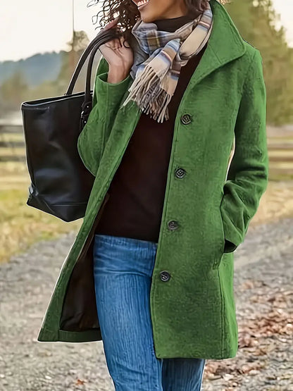 Abrigo De Un Solo Botón para Mujer | Ideal para Otoño E Invierno