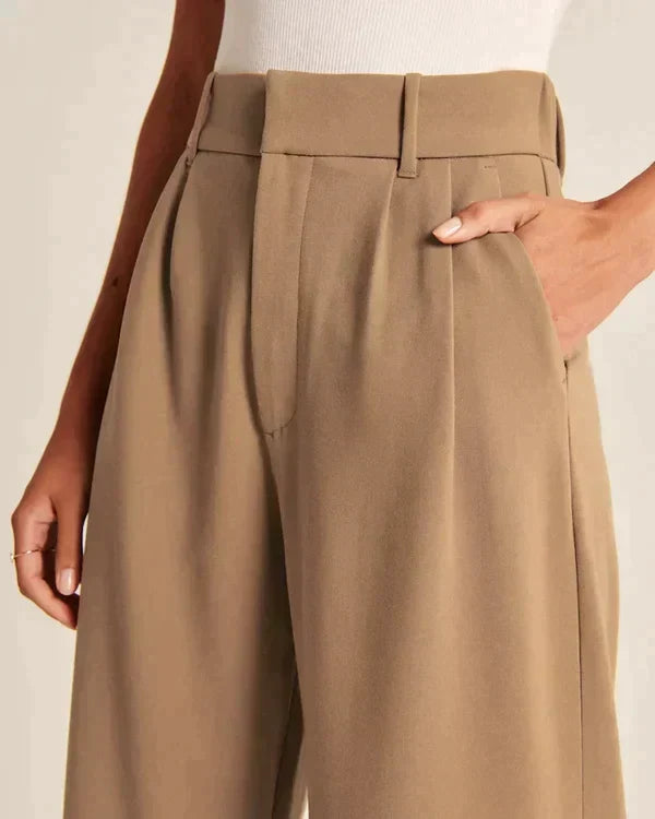 Pantalón Evasado Con Corte Ajustado En Cadera Para Mujer | Ideal Para Uso Diario Y Salidas