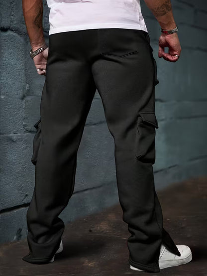 Pantalón Jogger Cargo con Cintura Elástica y Bolsillos Laterales para Hombre | Ideal para Uso Diario