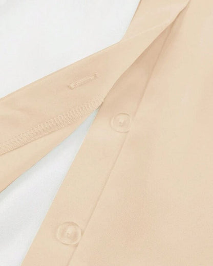 Camisa de Mangas Largas con Cuello Redondo y Mangas Lanterne para Mujeres | Ideal para Uso Diario y Profesional