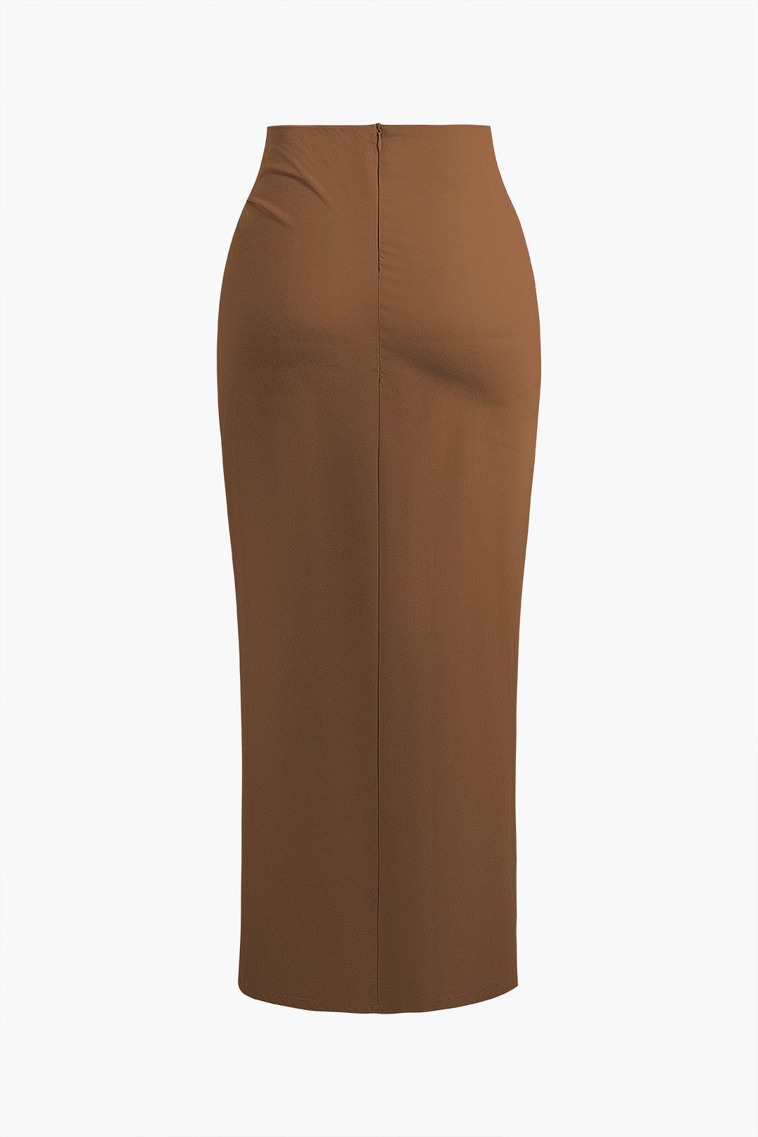 Falda Midi de Talle Alto con Drapé Frontal y Fenda Lateral para Mujer | Ideal para Uso Diario o Eventos Planificados