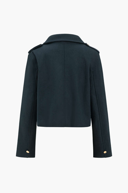 Chaqueta Corta con Bolsillos y Cierre de Botones para Mujer | Ideal para Temporadas Intermedias y Uso Urbano