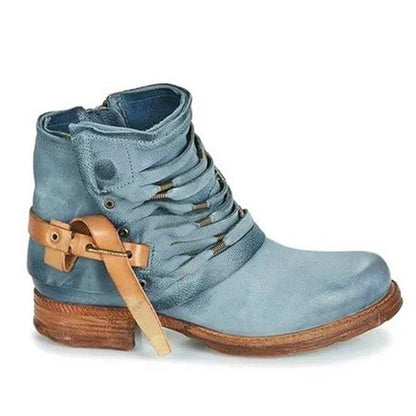 Botines con Tacón Bloque y Cierre Lateral para Mujer | Ideal para Uso Diario y Ocasiones