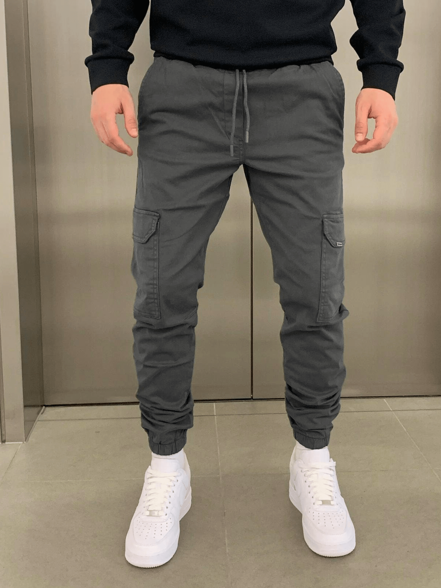Pantalón Jogger Cargo con Corte Entallado y Cintura Elástica para Hombre | Ideal para Uso Diario