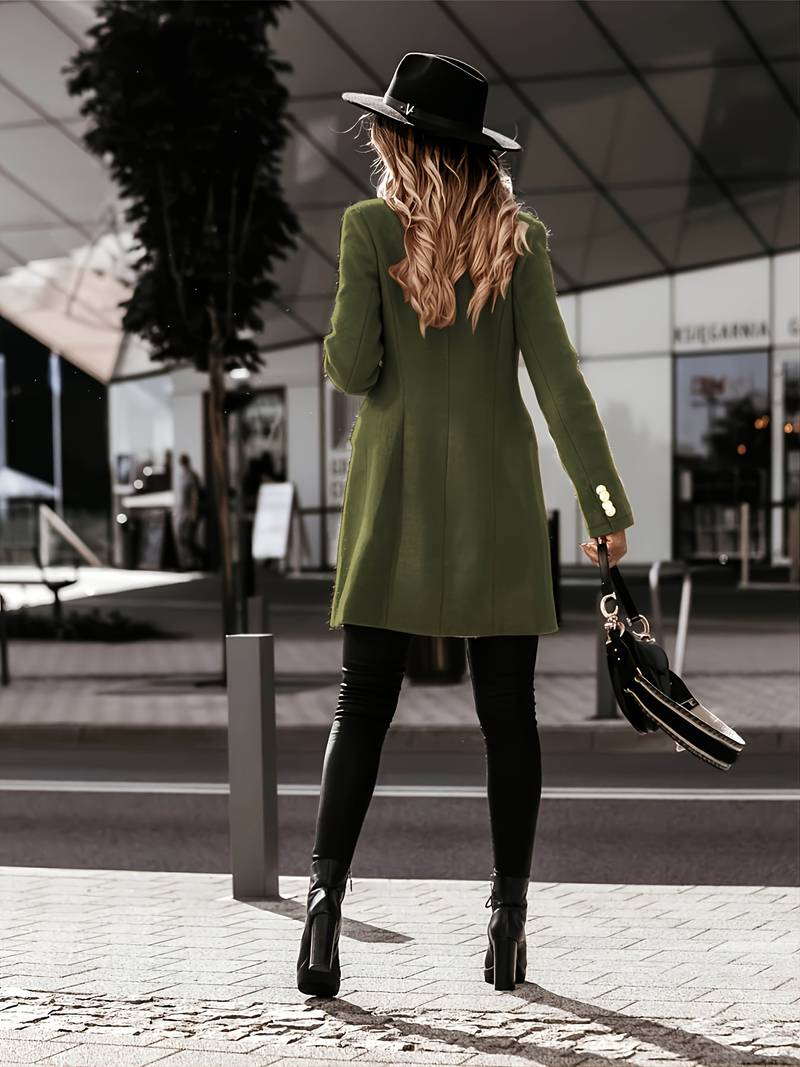 Blazer Con Cierre De Botones Y Corte Estructurado Para Mujer | Ideal Para Entornos Profesionales Y Eventos Formales
