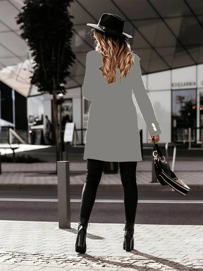 Blazer Con Cierre De Botones Y Corte Estructurado Para Mujer | Ideal Para Entornos Profesionales Y Eventos Formales