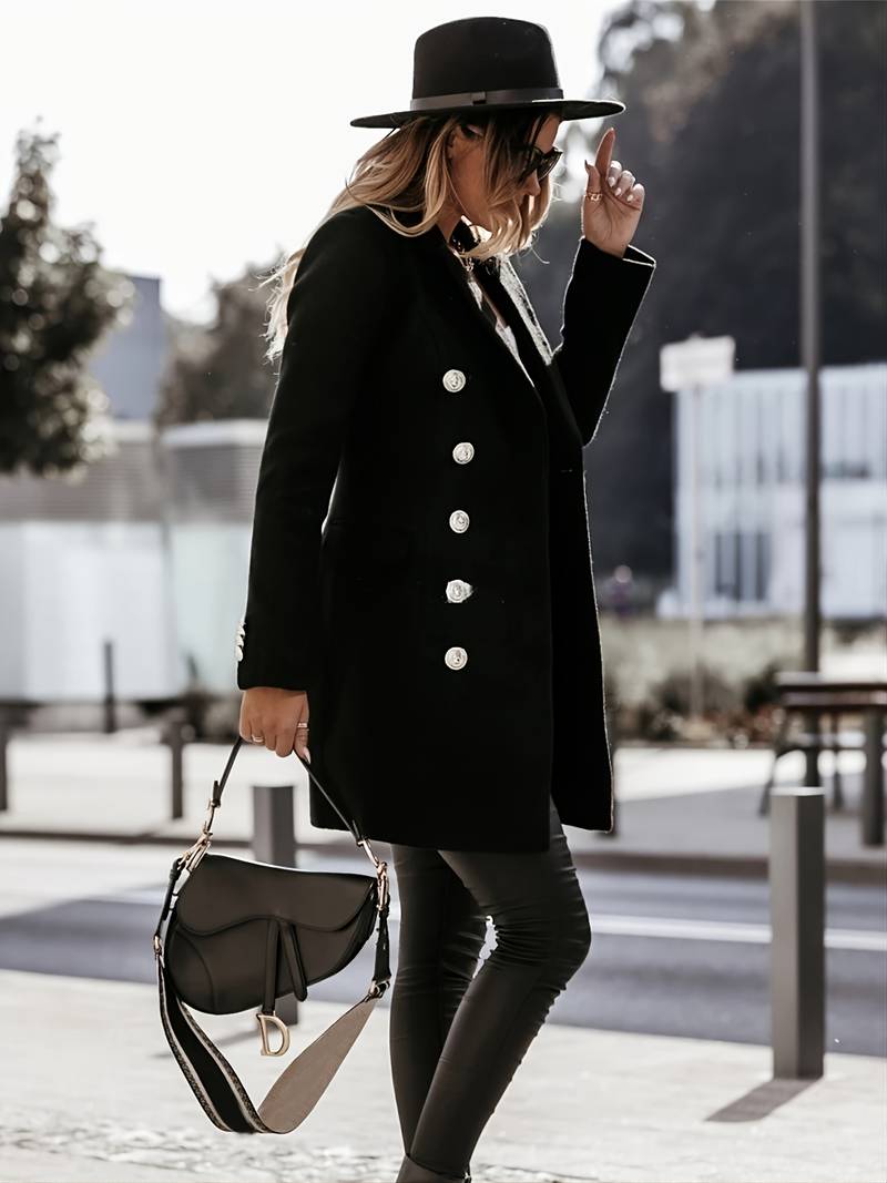 Blazer Con Cierre De Botones Y Corte Estructurado Para Mujer | Ideal Para Entornos Profesionales Y Eventos Formales