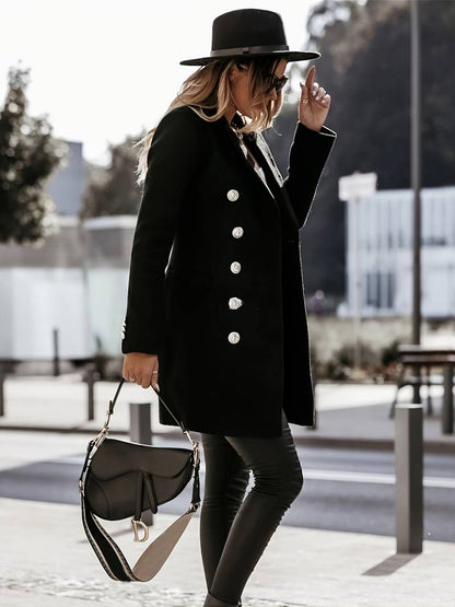Blazer Con Cierre De Botones Y Corte Estructurado Para Mujer | Ideal Para Entornos Profesionales Y Eventos Formales