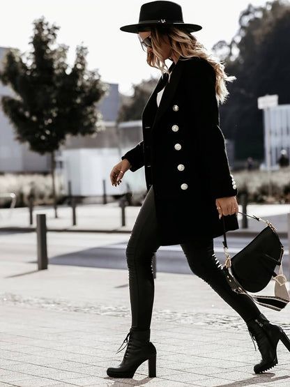 Blazer Con Cierre De Botones Y Corte Estructurado Para Mujer | Ideal Para Entornos Profesionales Y Eventos Formales