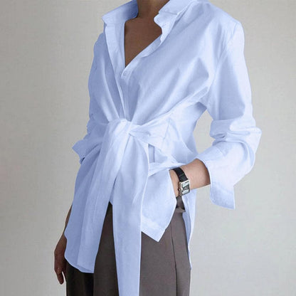 Blusa Oversize Con Cierre De Botones Y Mangas Largas Para Mujer | Ideal Para Uso Diario