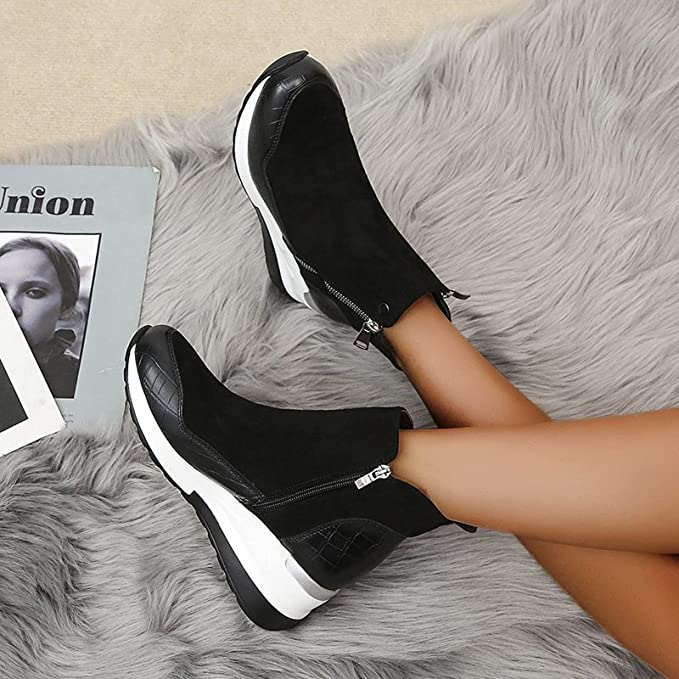 Botines Con Cremallera Doble Para Mujer | Ideal Para Uso Diario Y Temporada Fría