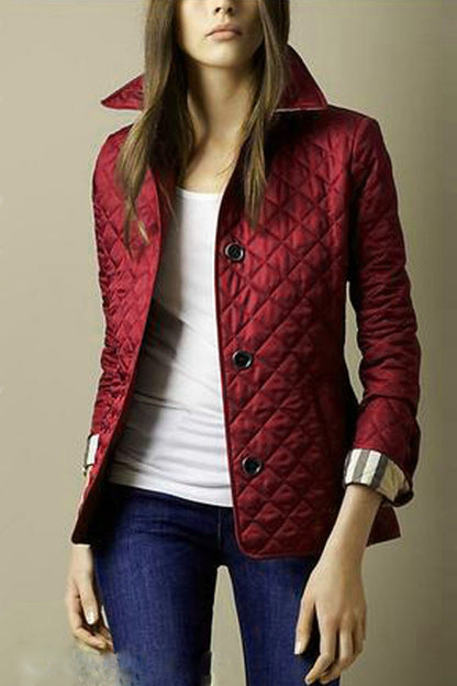 Chaqueta Acolchada Con Botones Frontales Para Mujer | Ideal Para Entretiempo