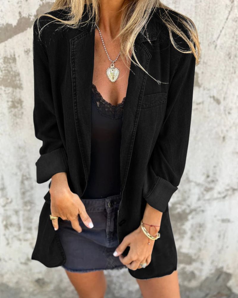 Blazer con Corte Relajado para Mujer | Ideal para Entretiempo y Uso Diario
