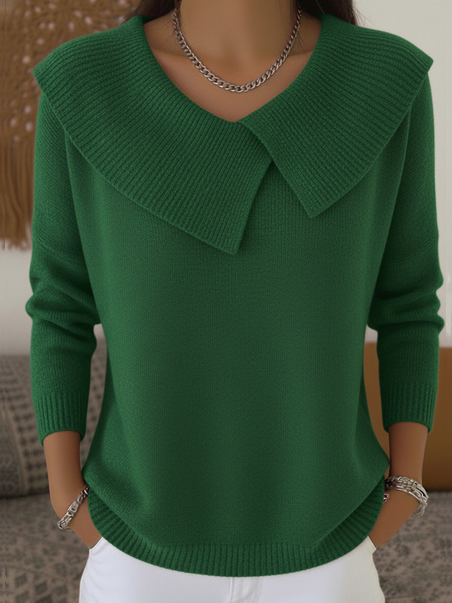 Jersey de Corte Amplio con Cuello Redondo para Mujer | Ideal para Uso Diario en Mi-Temporada