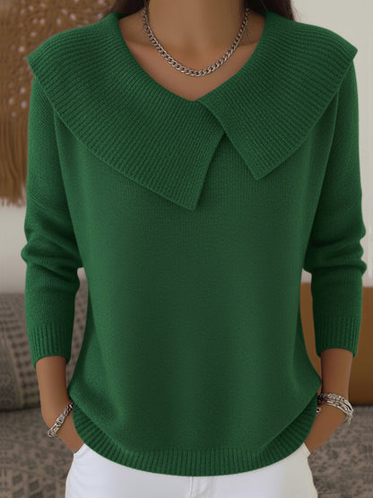 Jersey de Corte Amplio con Cuello Redondo para Mujer | Ideal para Uso Diario en Mi-Temporada