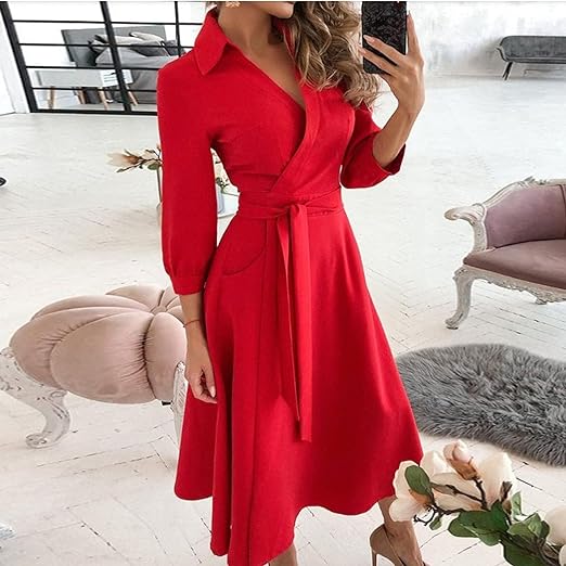 Vestido Camisero de Corte Amplio para Mujer | Ideal para Uso Diario e Informal
