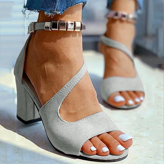Sandalias De Tacón Bloque Con Correa Ajustable Para Mujer | Ideales Para Uso Diario Y Eventos De Temporada