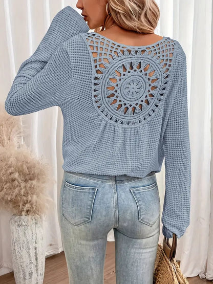 Jersey Con Cuello En V Y Textura Gofrada Para Mujer | Ideal Para Uso Diario U Ocasional