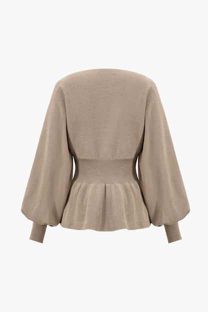 Conjunto De Dos Piezas Para Mujer Con Top Peplum Y Falda Lápiz | Ideal Para Uso Diario Y Trabajo