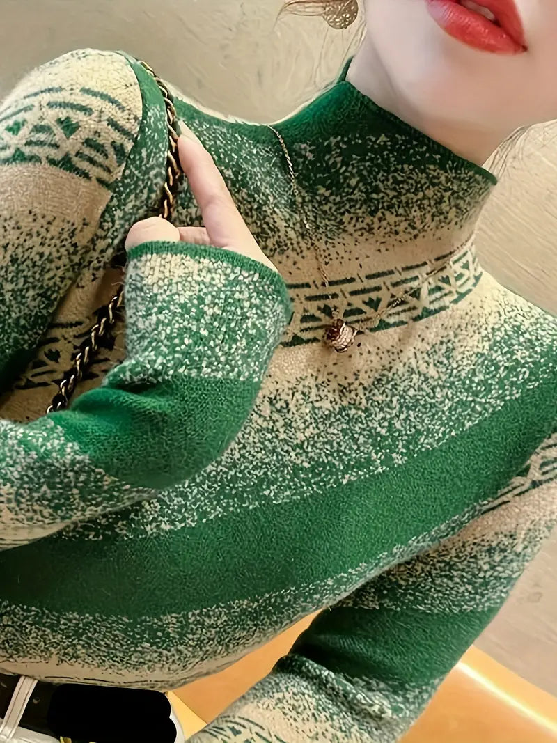 Jersey De Punto Con Diseño De Rayas Para Mujer | Ideal Para Uso Diario