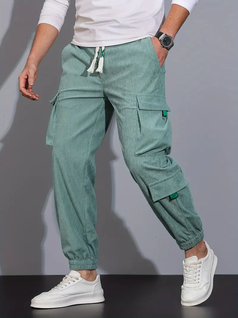 Pantalón Cargo con Corte Slim para Hombres | Ideal para Uso Diario y Salidas Informales
