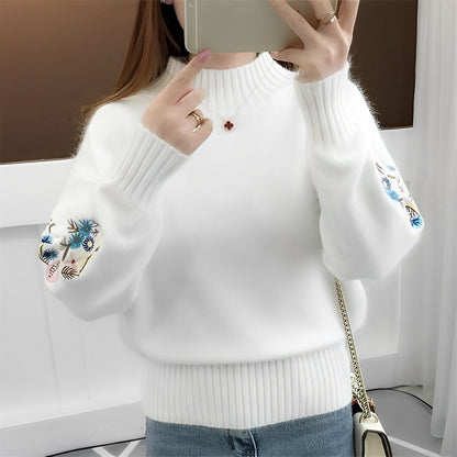 Jersey Oversize con Cuello Alto y Diseño Liso para Mujer | Ideal para Otoño e Invierno