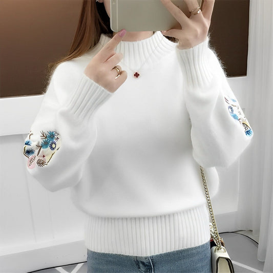 Jersey Oversize con Cuello Alto y Diseño Liso para Mujer | Ideal para Otoño e Invierno