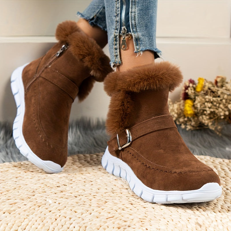 Botas con Cremallera Lateral y Detalle de Correa para Mujer | Ideal para Temporada de Invierno
