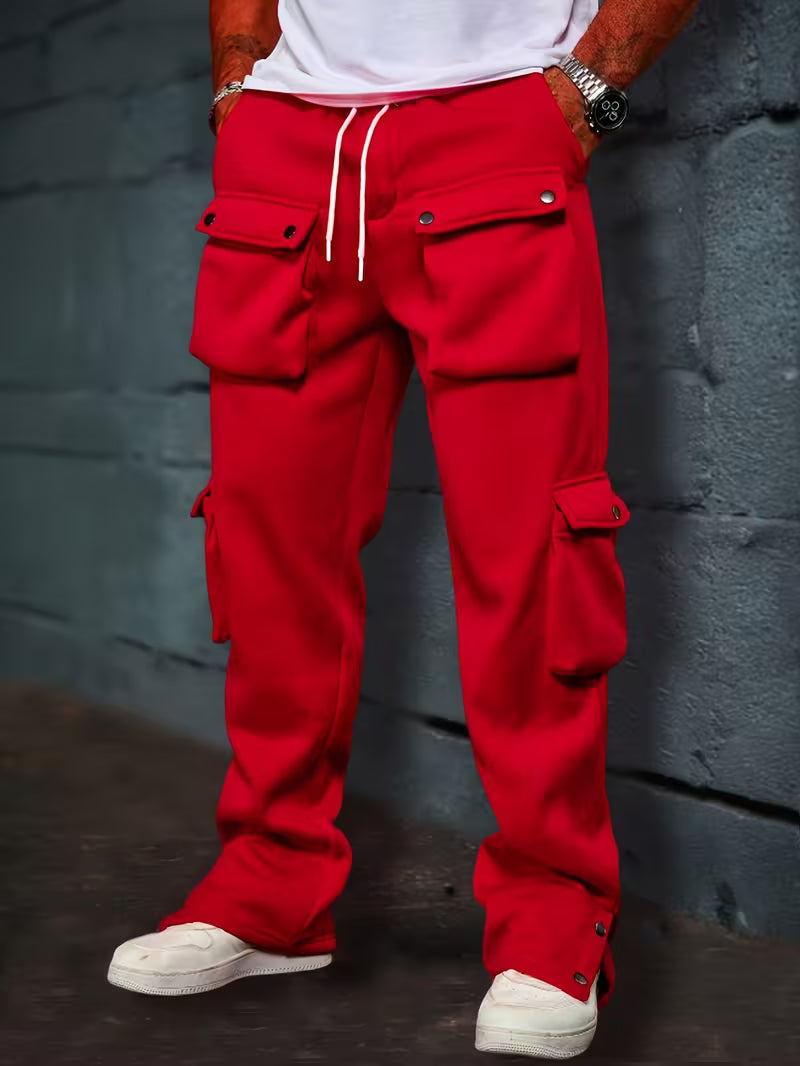 Pantalón Jogger Cargo con Cintura Elástica y Bolsillos Laterales para Hombre | Ideal para Uso Diario