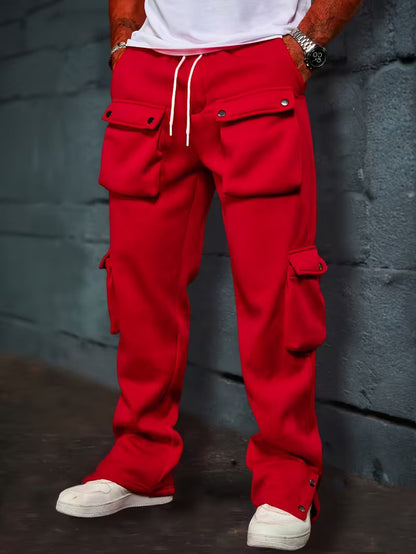 Pantalón Jogger Cargo con Cintura Elástica y Bolsillos Laterales para Hombre | Ideal para Uso Diario