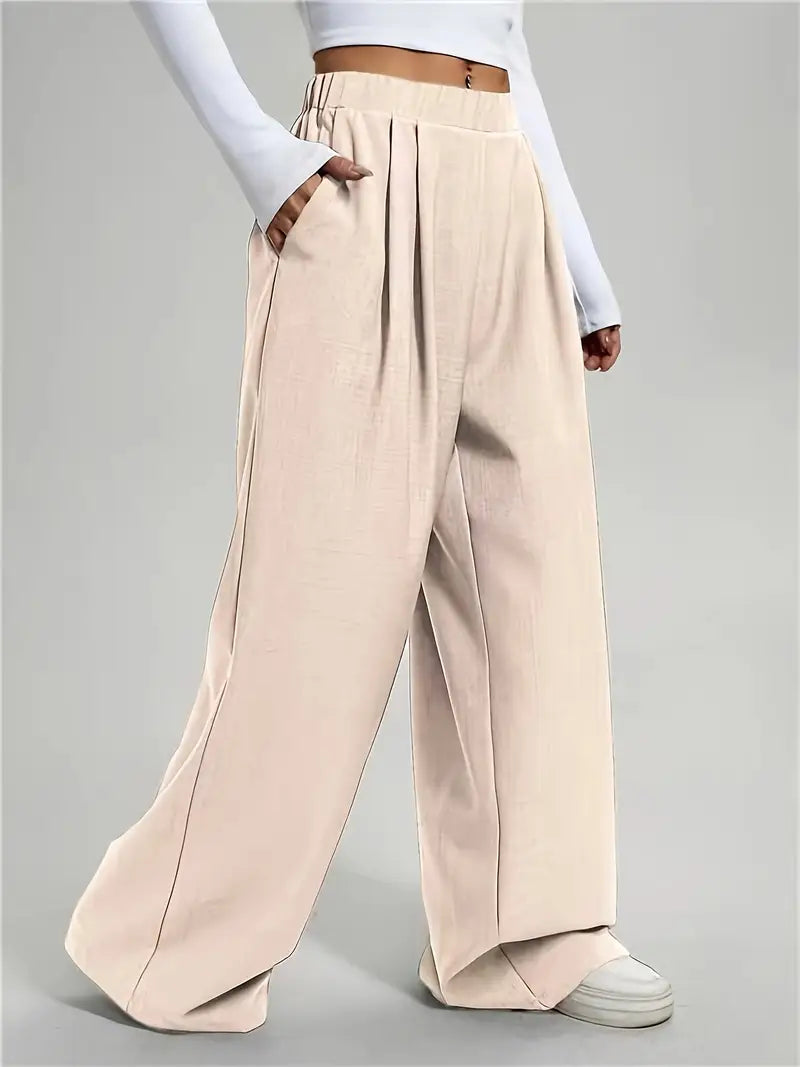 Pantalón Ancho de Cintura Alta para Mujer | Ideal para Uso Diario y Salidas
