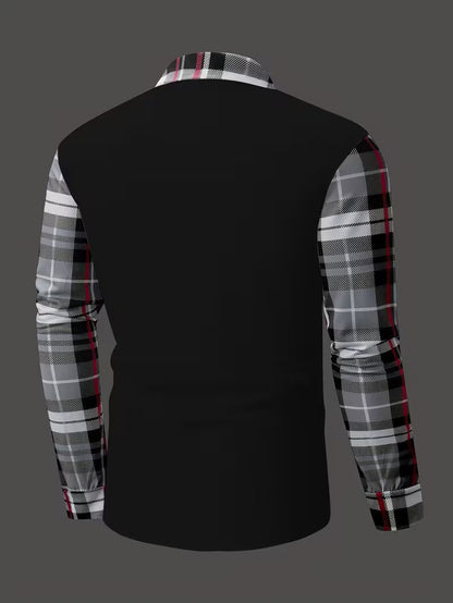 Camisa De Manga Larga Con Detalle En El Pecho Para Hombre | Ideal Para Uso Diario