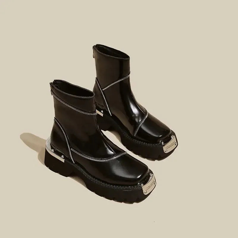 Botas De Invierno Con Cierre De Cremallera Y Suela Gruesa Para Adultos | Ideal Para Invierno