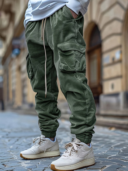 Pantalón Jogger con Bolsillos Cargo y Cintura Elástica para Hombre | Ideal para Uso Diario