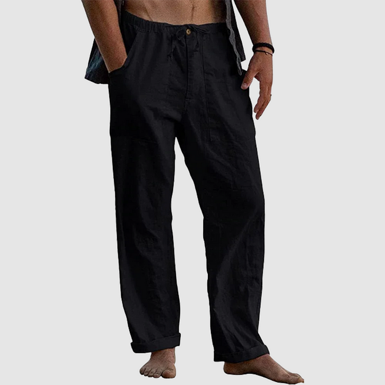 Pantalón Para Hombre Con Corte Holgado Y Cordon De Ajuste | Ideal Para Uso Diario Y Contextos Informales