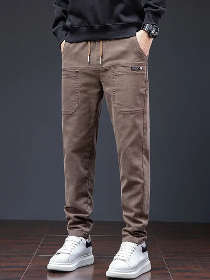Pantalón De Jogging Con Cintura De Cordón Y Corte Ligeramente Ajustado Para Hombre | Ideal Para Uso Diario