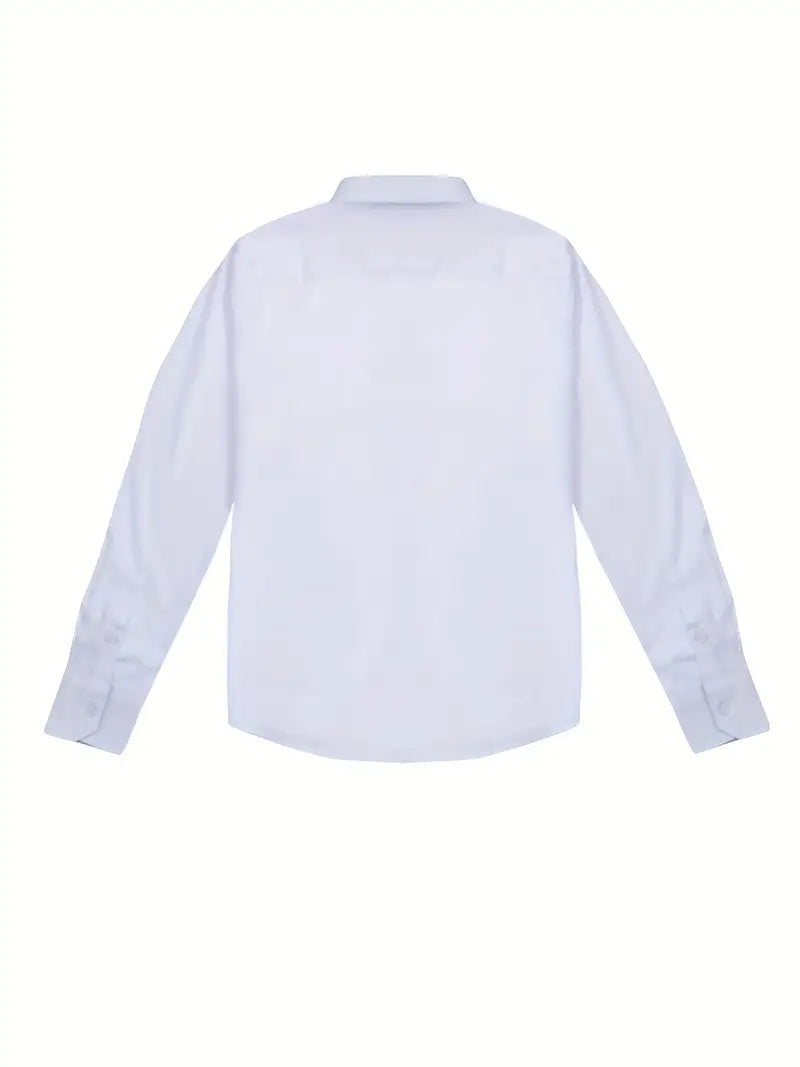 Camisa de Manga Larga con Cierre de Botones y Detalles Contrastantes para Hombre | Ideal para Uso Diario y Contextos Formales