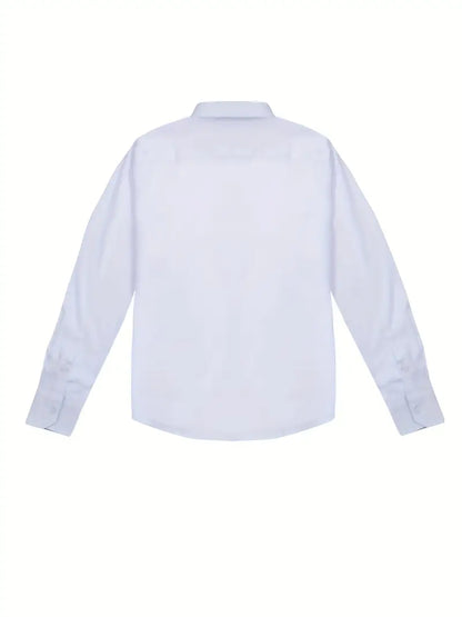 Camisa de Manga Larga con Cierre de Botones y Detalles Contrastantes para Hombre | Ideal para Uso Diario y Contextos Formales