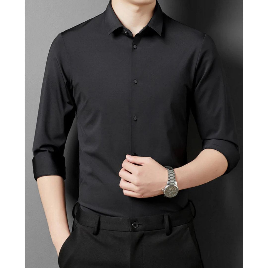 Camisa de Manga Larga Azul Claro para Hombres | Ideal para Entornos Profesionales