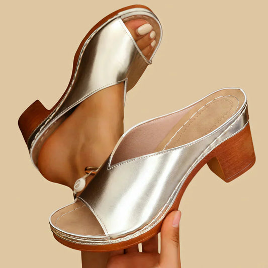 Sandalias Con Tacón De Bloque Para Mujer | Ideal Para Uso Diario Y Eventos