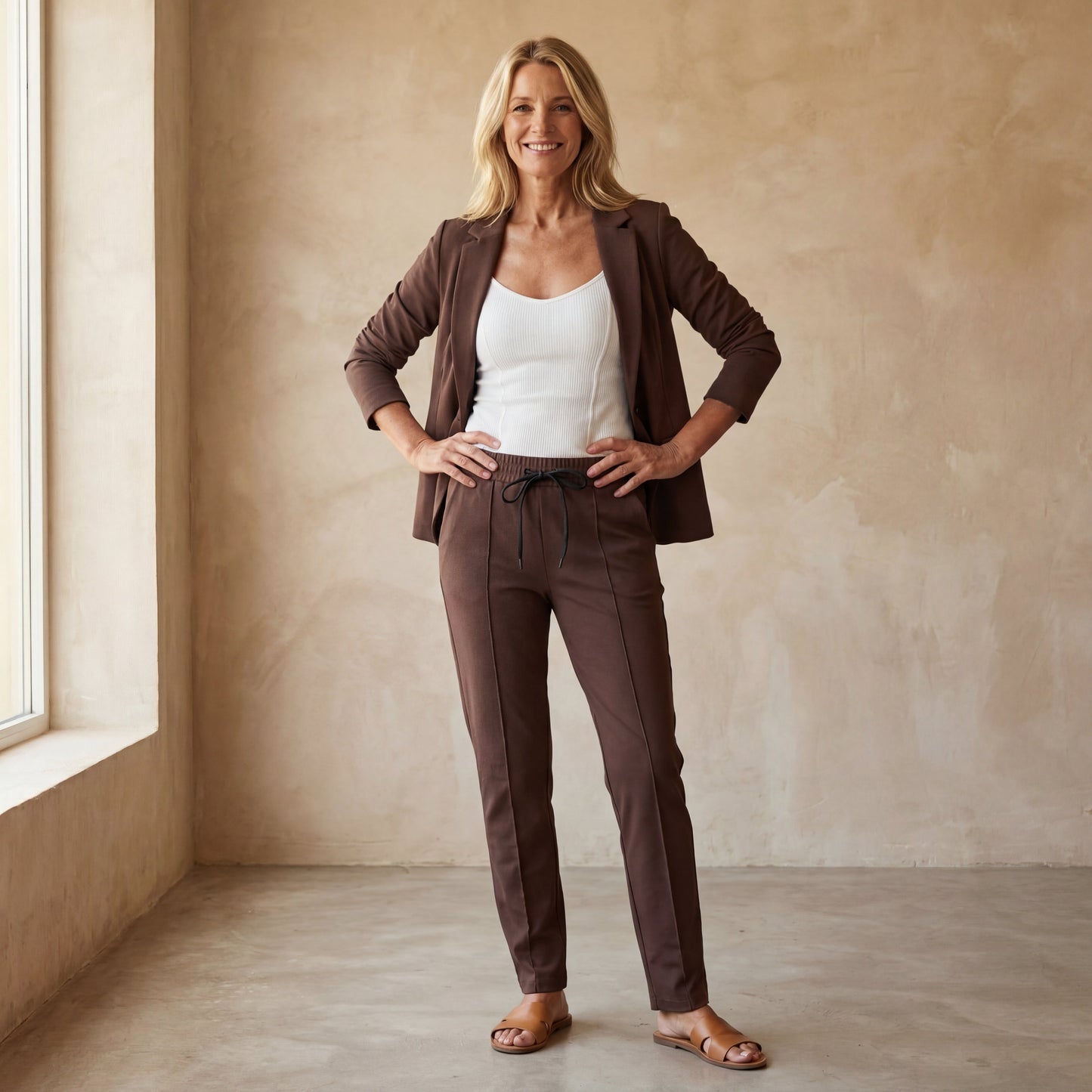 Conjunto De Tres Piezas Con Chaqueta, Pantalón Fuselado Y Top Ajustado Para Mujer | Ideal Para Uso Diario Y Salidas