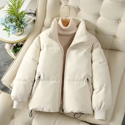 Chaqueta Acolchada Con Cierre Frontal Para Mujer | Ideal Para Temporada De Invierno