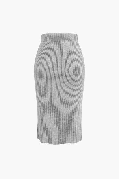 Conjunto De Dos Piezas Para Mujer Con Top Cruzado Y Falda Lápiz | Ideal Para Uso Diario Y Trabajo