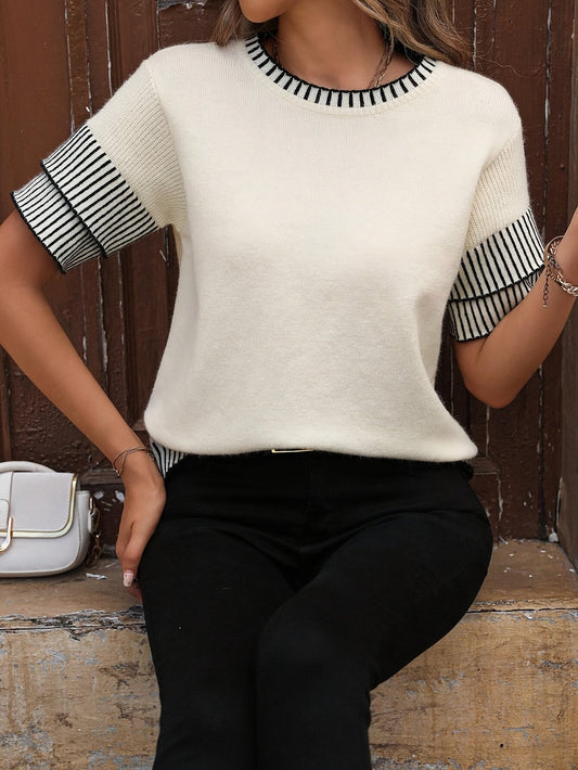 Top Con Corte Regular Y Mangas Cortas Para Mujer | Ideal Para Uso Diario