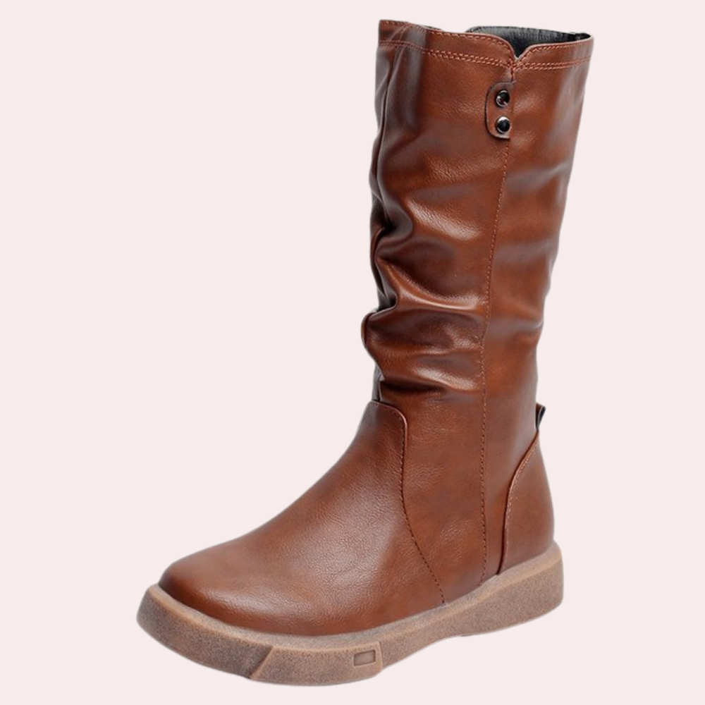 Botas con Diseño Funcional De Media Caña para Mujer | Ideales para Días Fríos