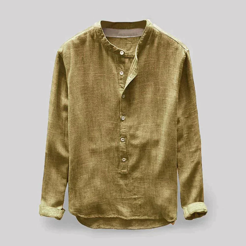 Camisa de Manga Larga de Corte Regular para Hombres | Ideal para Uso Diario y Formal