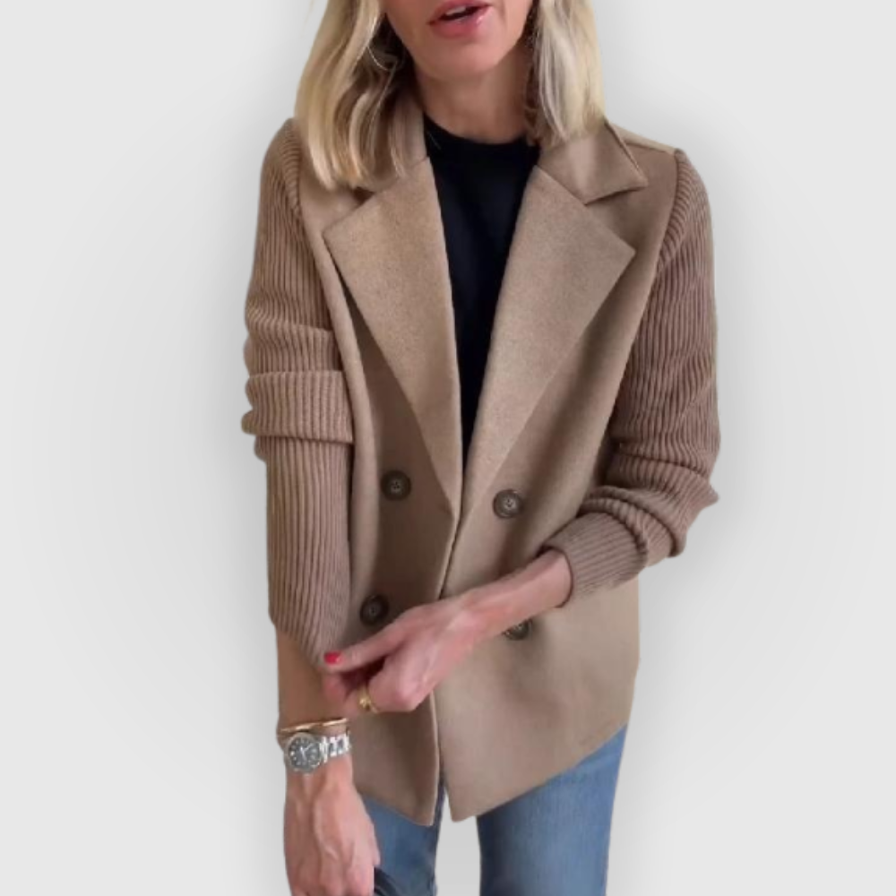 Blazer para Mujer con Corte Ajustado y Mangas Largas de Punto | Ideal para Uso Profesional y Diario