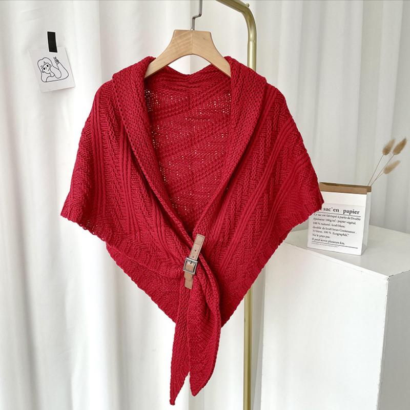 Chal Triangular con Cierre Ajustable para Mujer | Ideal para Invierno